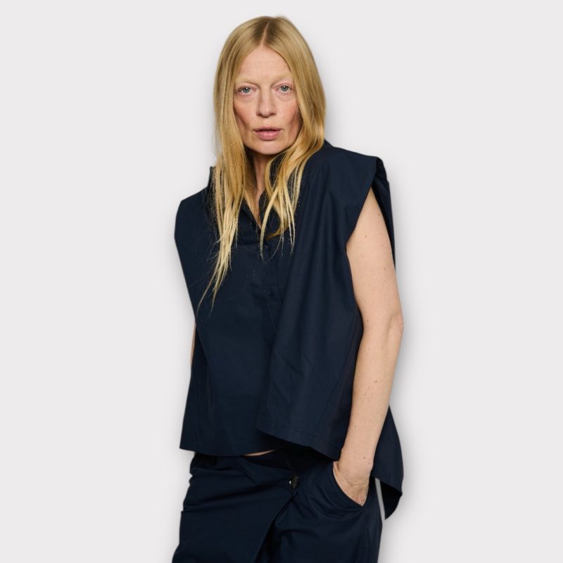 la rouge pia blouse navy