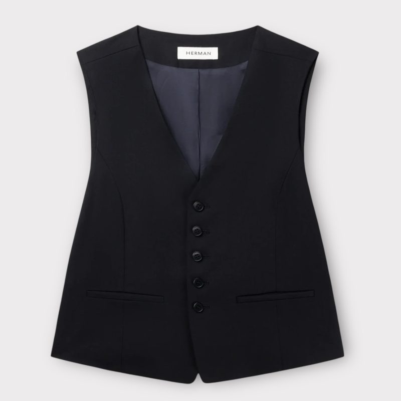 herman vest navy