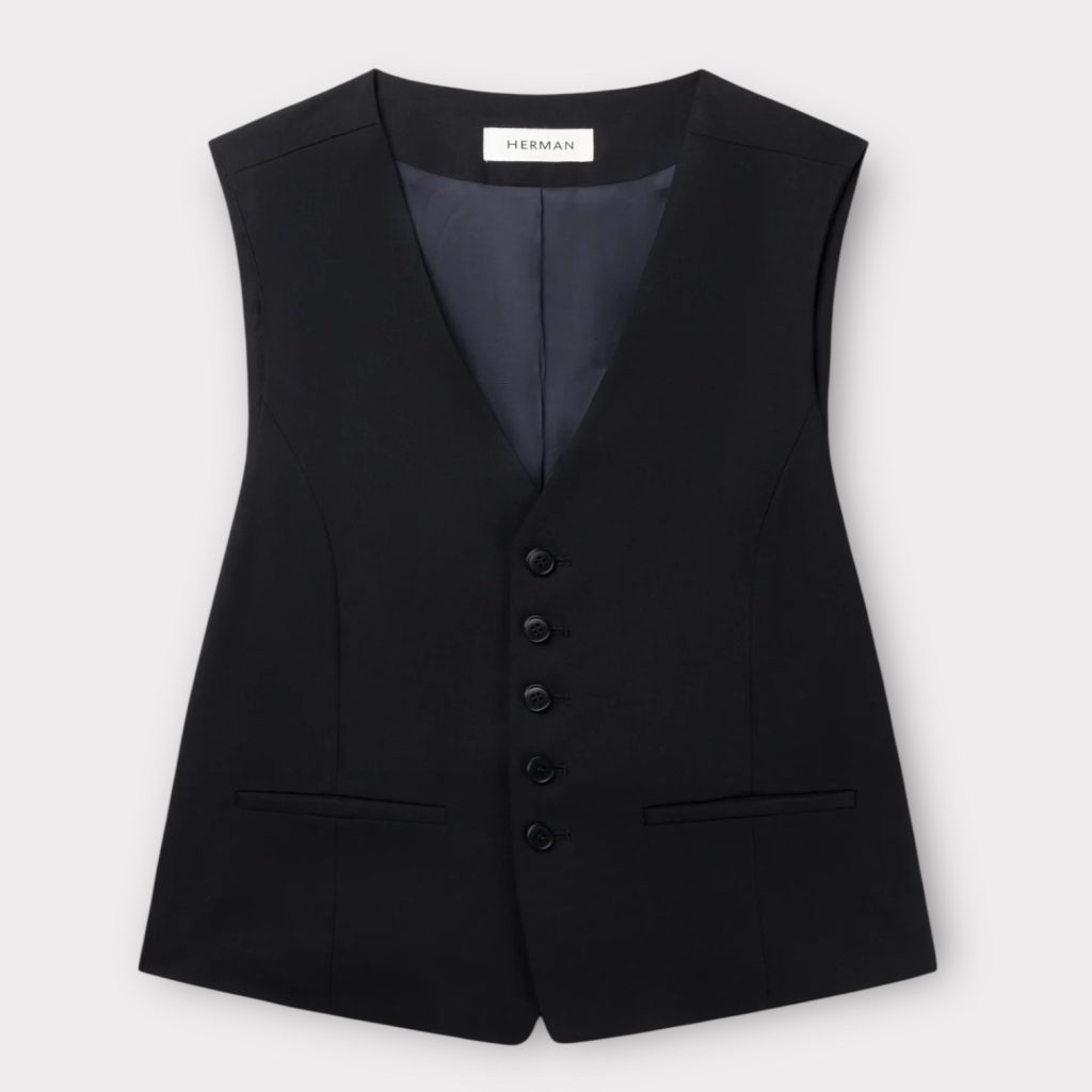 herman vest navy