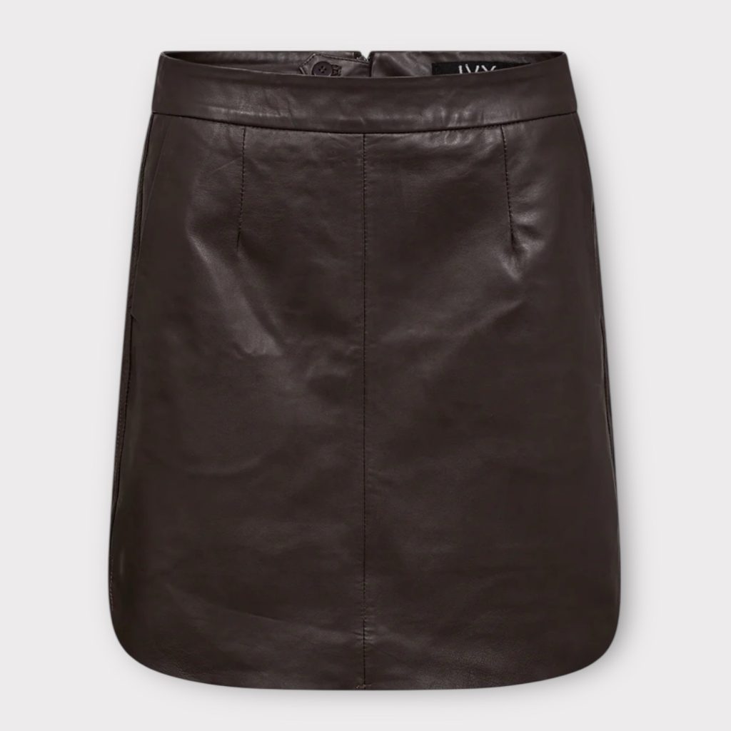 ivy copenhagen kylie leather mini skiert expresso brown