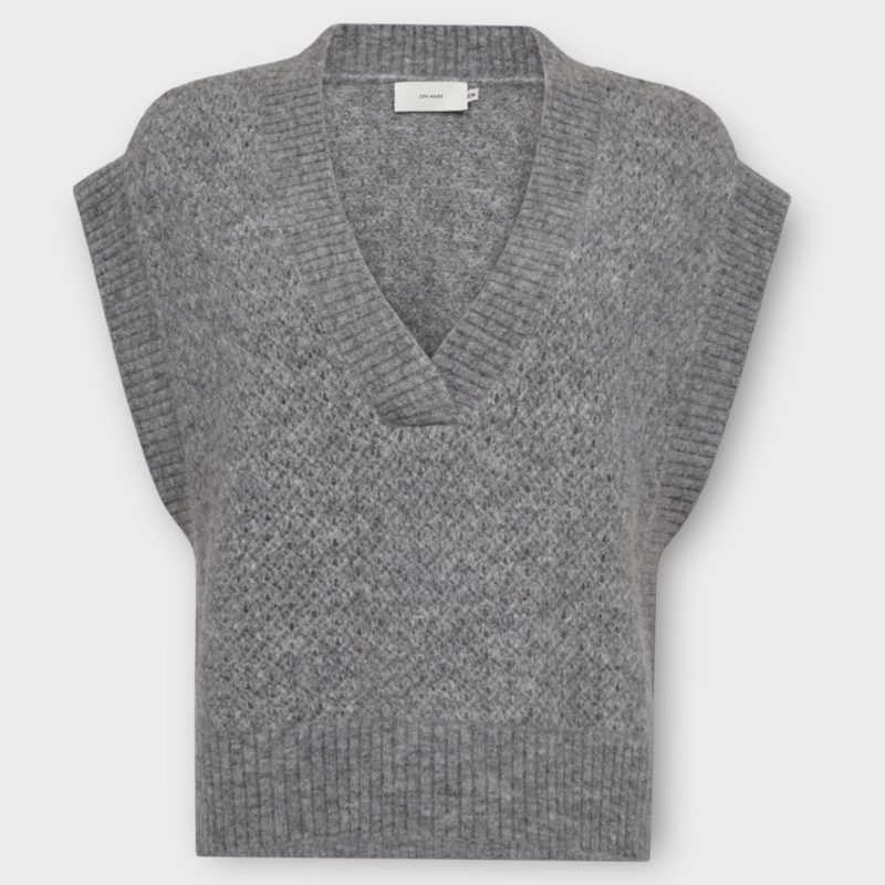 copenhagen muse cmibra waistcoat grey melange
