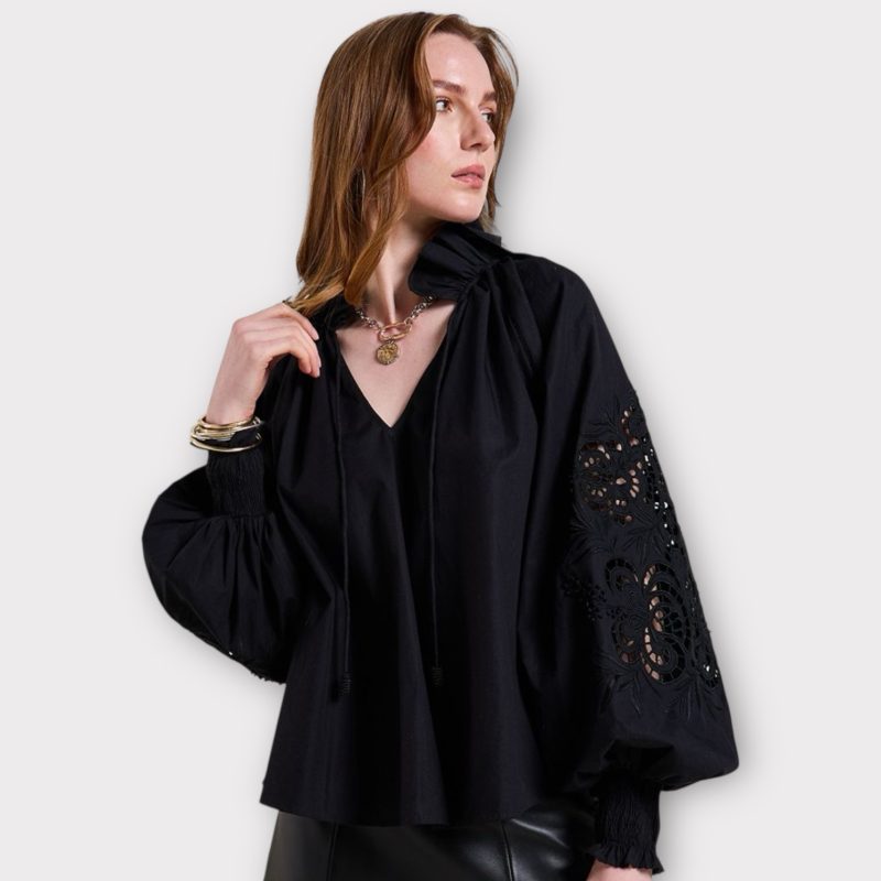 scarlett poppies antonia top black