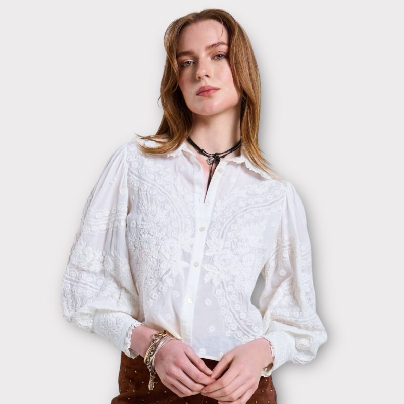 scharlett poppies chetna top white