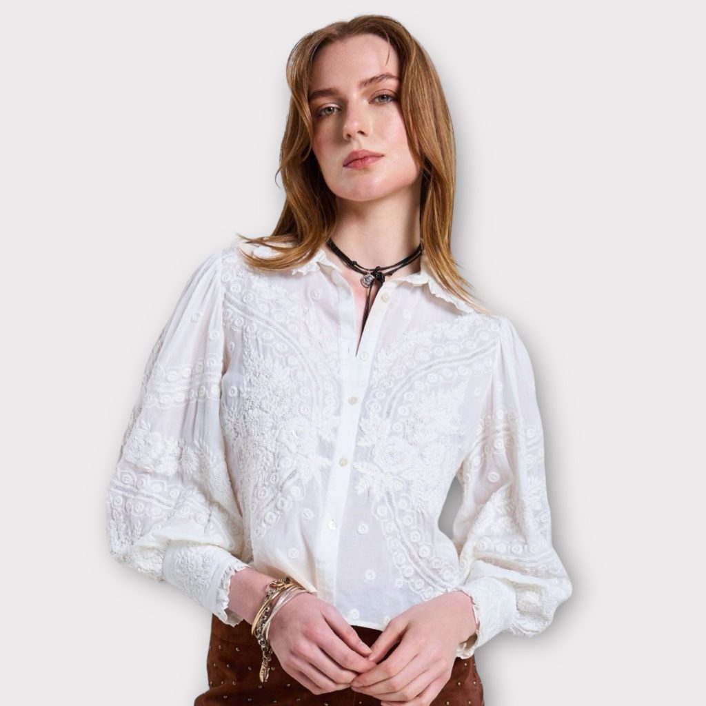 scharlett poppies chetna top white