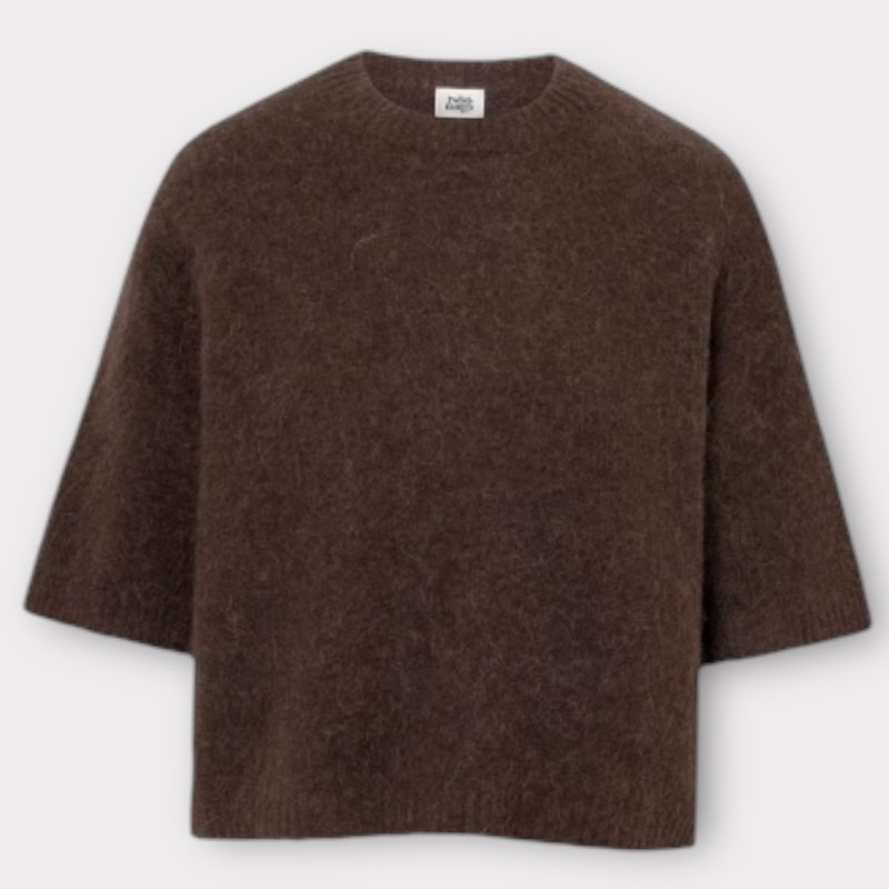 twist & tango medina short slv knit mocha brown