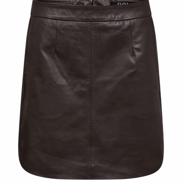 Ivy Copenhagen Kylie Leather Mini Skirt Espresso