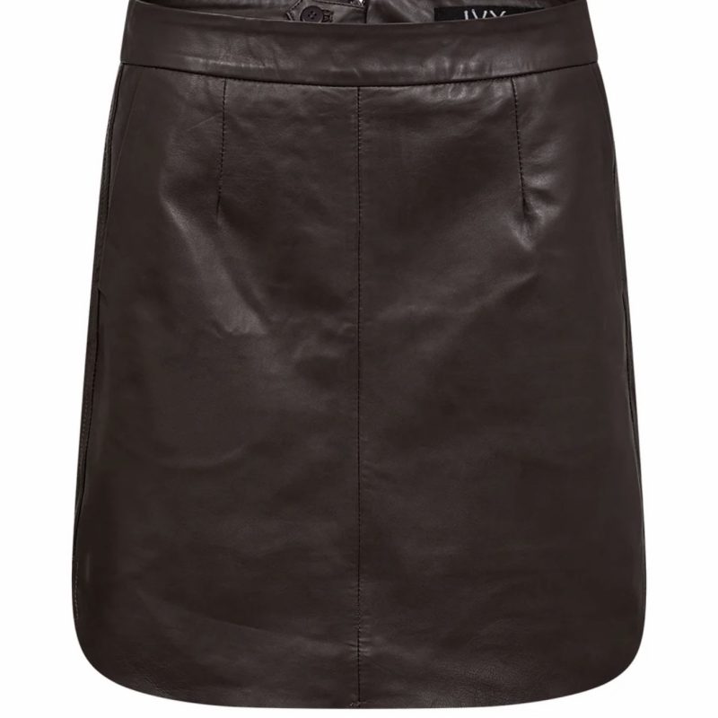 Ivy Copenhagen Kylie Leather Mini Skirt Espresso
