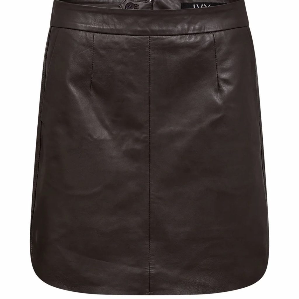 Ivy Copenhagen Kylie Leather Mini Skirt Espresso