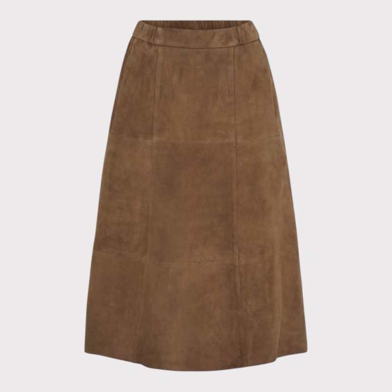 NOTYZ Casablanca Suede Skirt Hazelnut