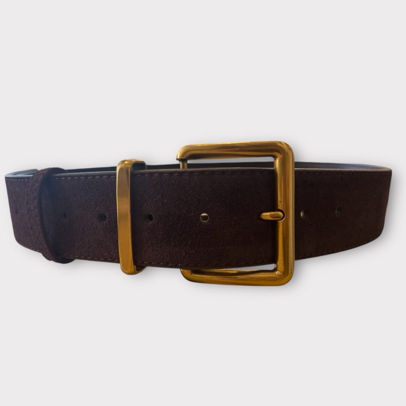 plissé fenly belt dark brown