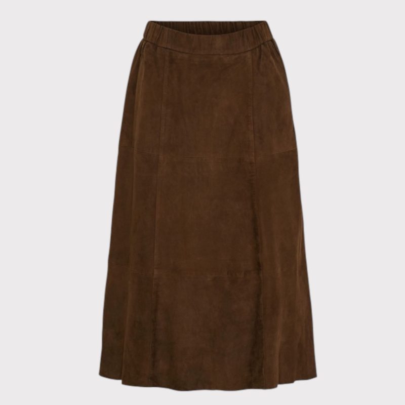 Notyz Casablanca Suede Skirt Chocolate