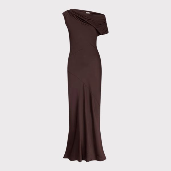 Twist & Tango Vanessa Satin Dress Mocha Brown