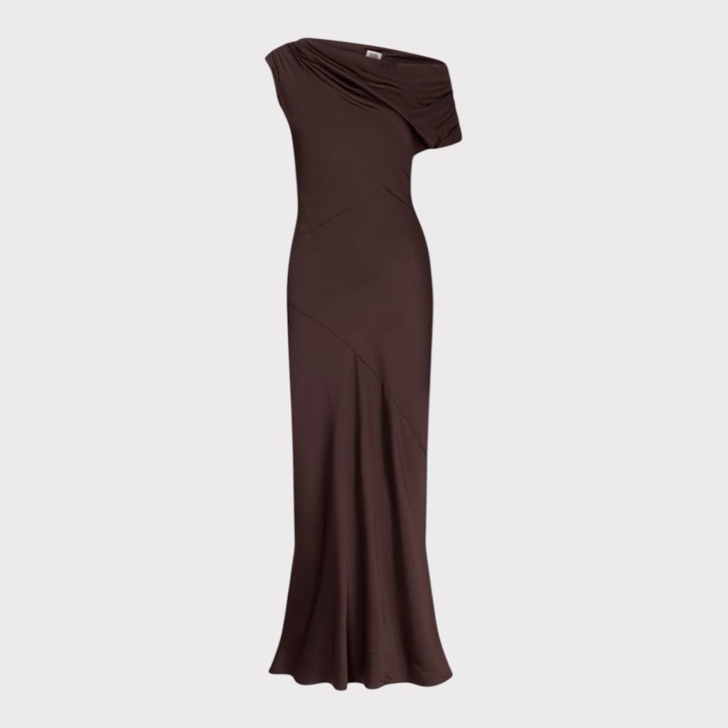 Twist & Tango Vanessa Satin Dress Mocha Brown