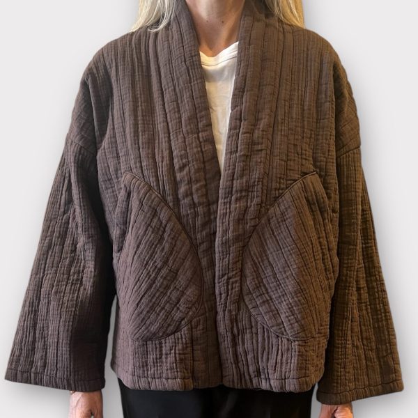 vatteret jakke choko brown