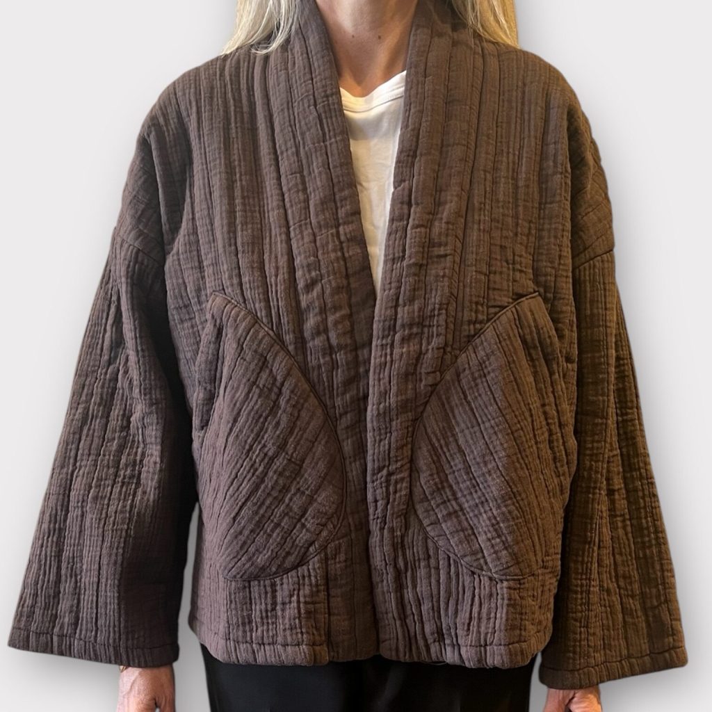 vatteret jakke choko brown