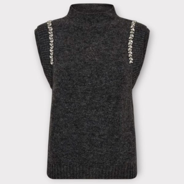 Copenhagen Muse Ibra Waistcoat Dark Grey Melange