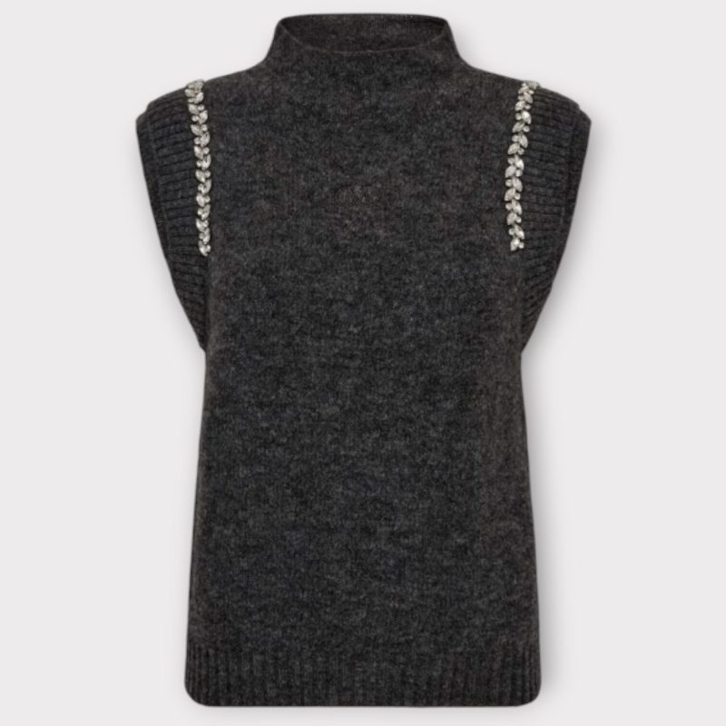 Copenhagen Muse Ibra Waistcoat Dark Grey Melange