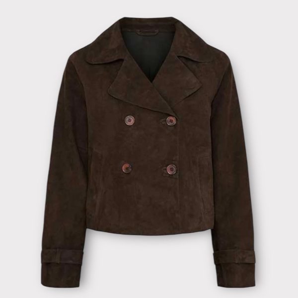 btf short suede trenchcoat