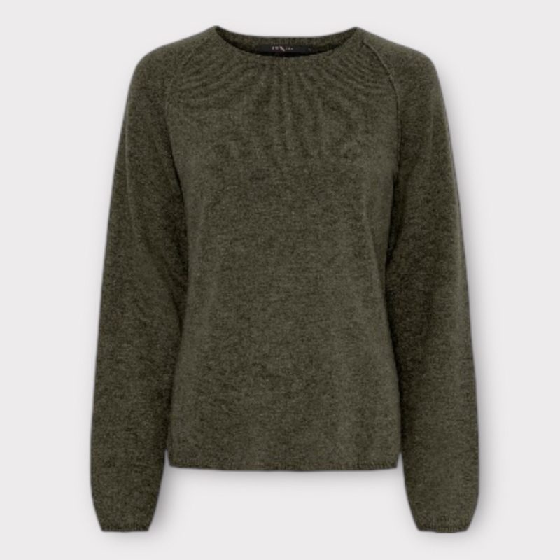 btf cashmere pullover dark army melange