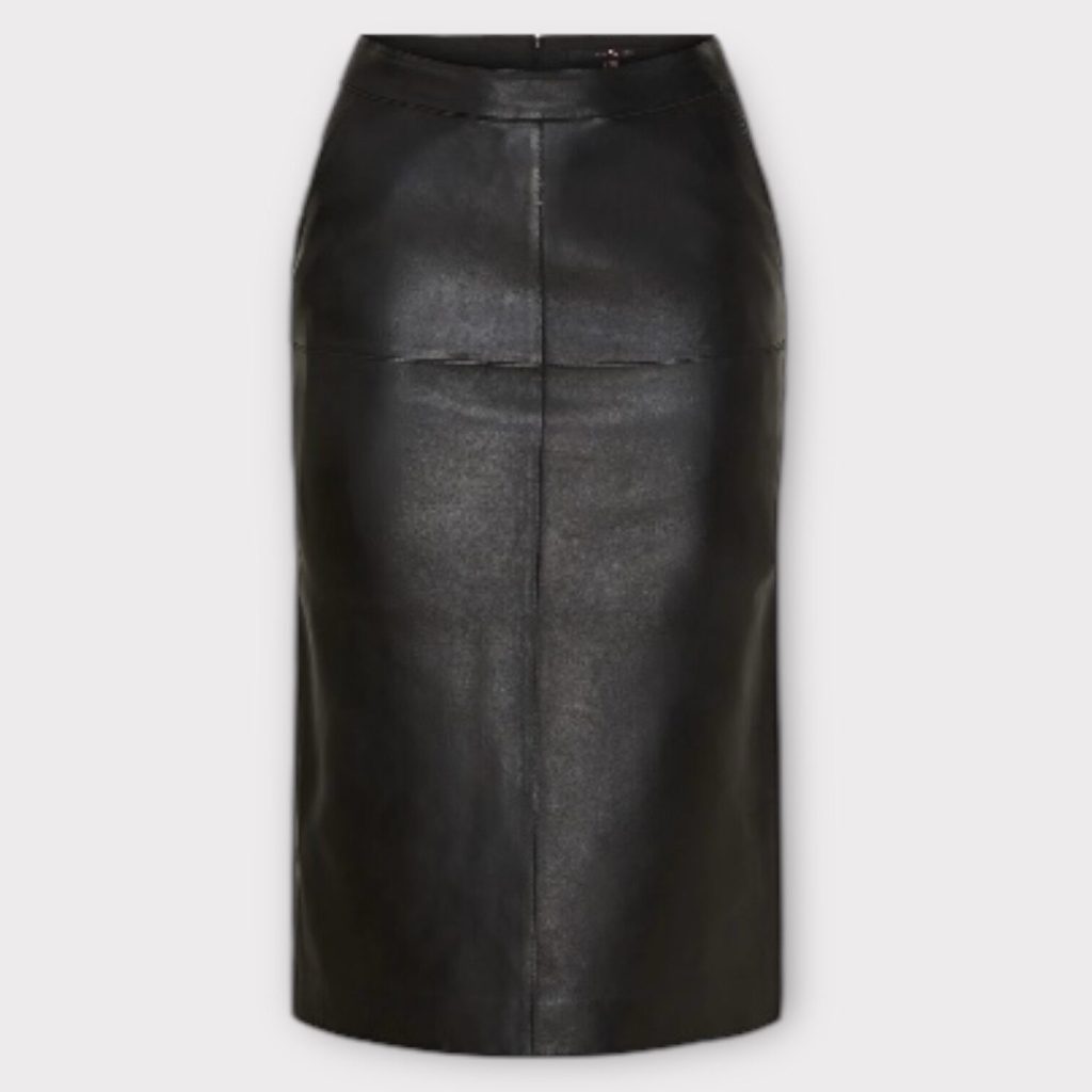btf Bonded leather skirt black