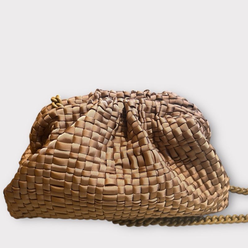 Maria La Rosa Game Clutch Nocciola