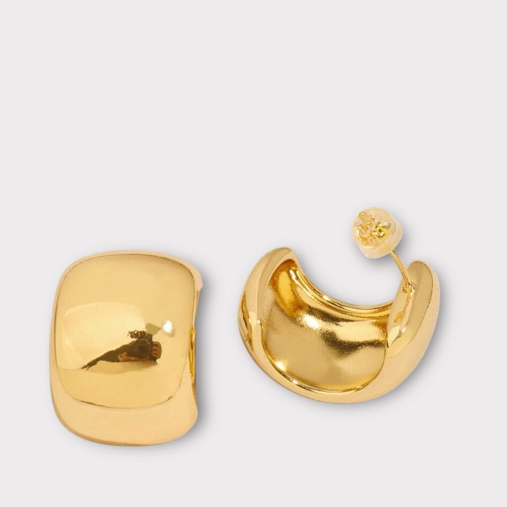 plisse amyra hoop gold