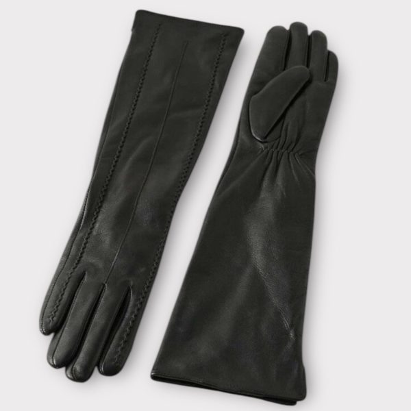 plisse libbie long gloves black