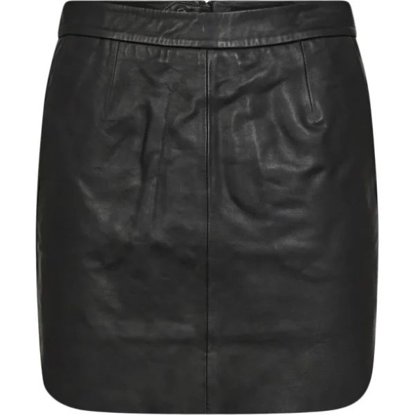 IVY Copenhagen Kylie Leather Mini Skirt Black