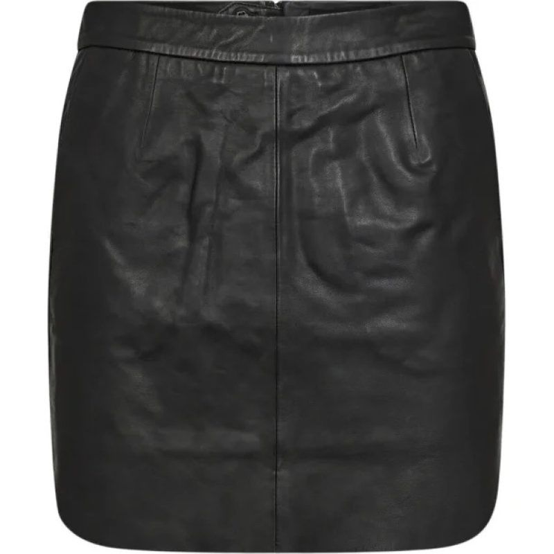 IVY Copenhagen Kylie Leather Mini Skirt Black
