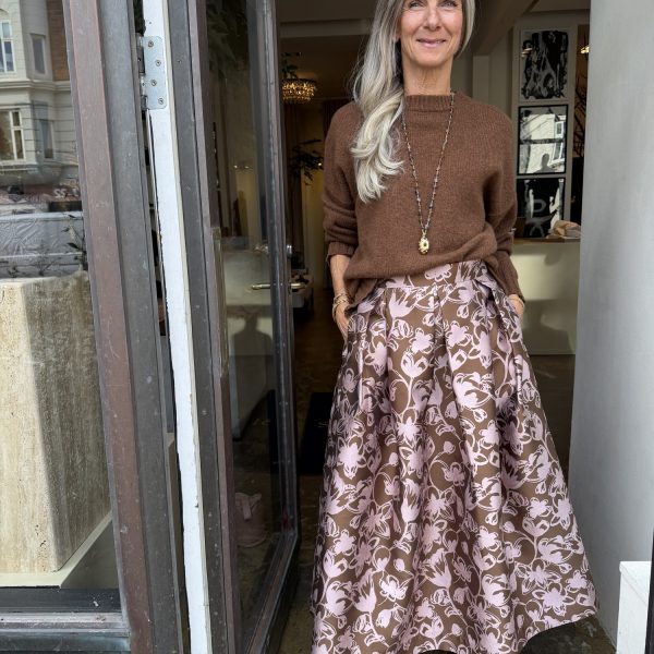 Store51 Floral Skirt brown/rose