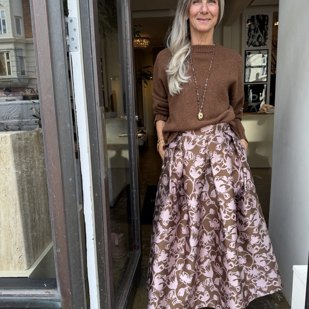 Store51 Floral Skirt brown/rose