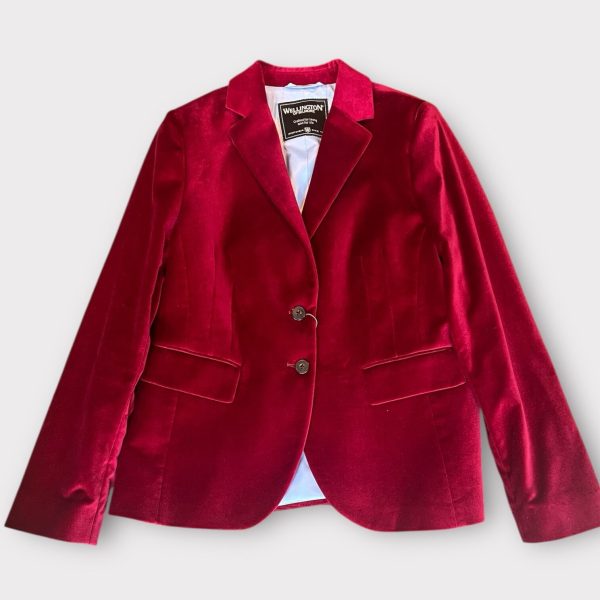 Ami Samt Velvet Blazer Red