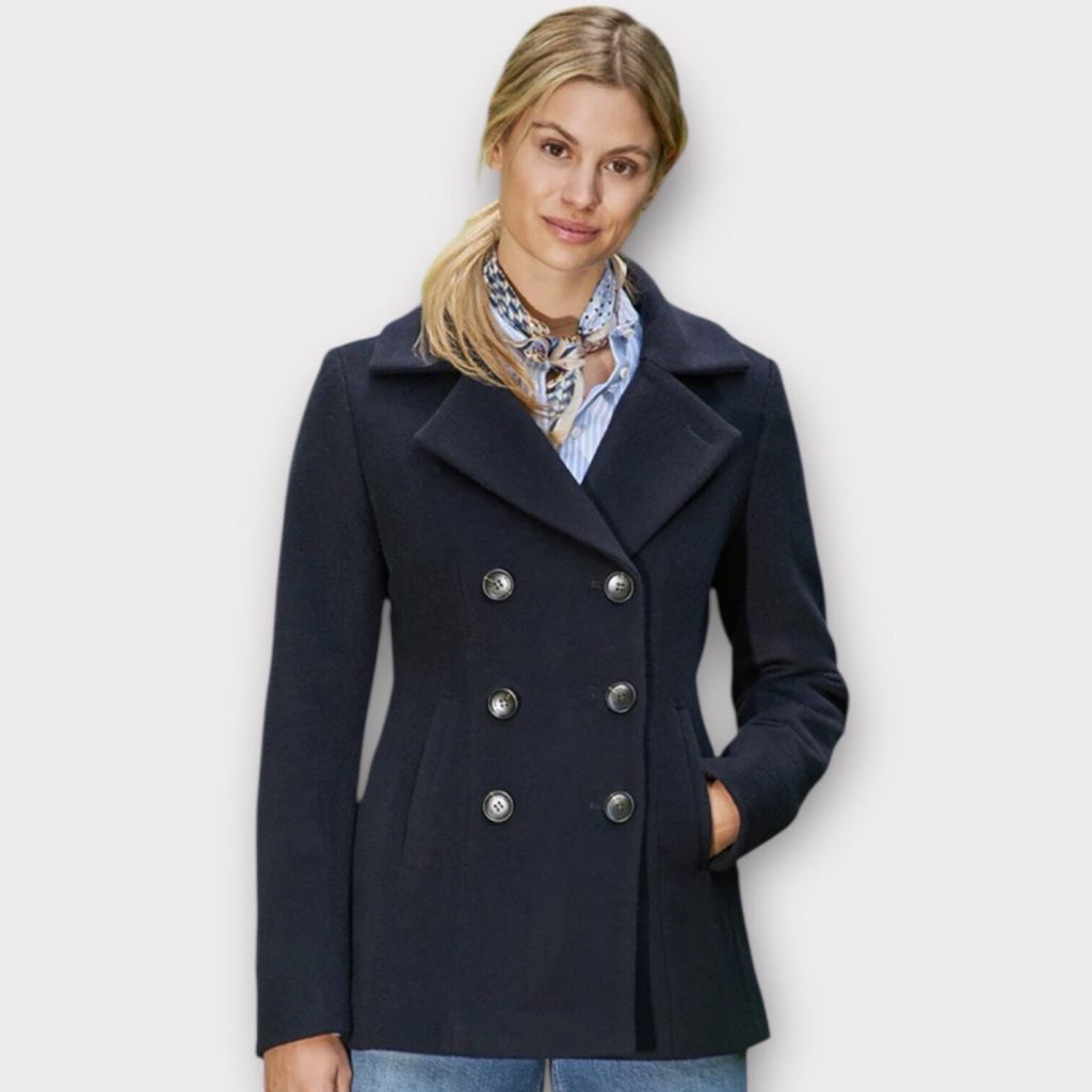 Leonie Caban Coat Navy