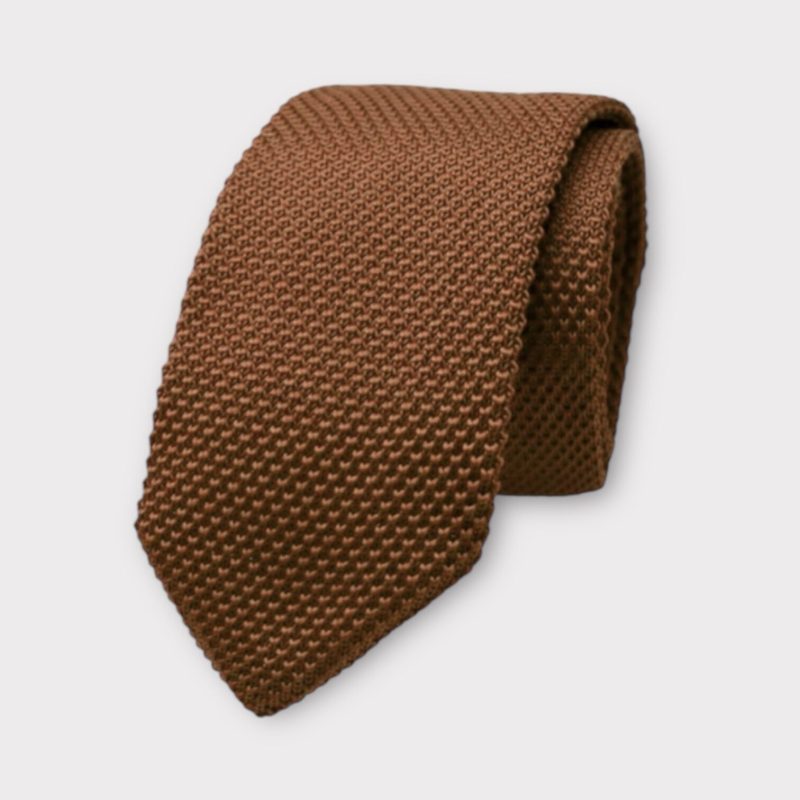 strikket slips cognac
