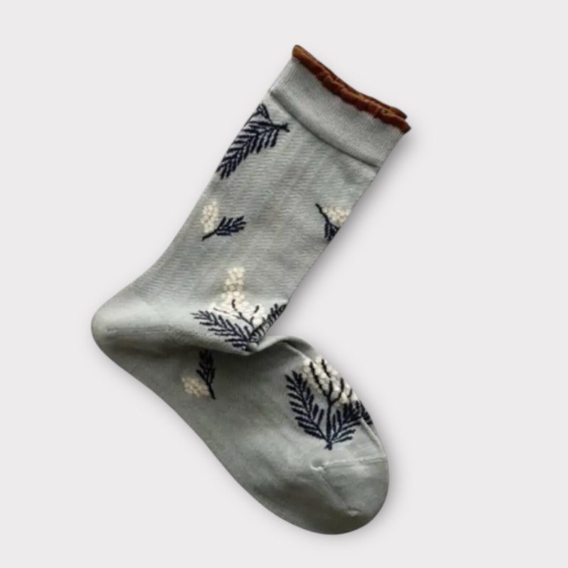 plisse derris sock light blue