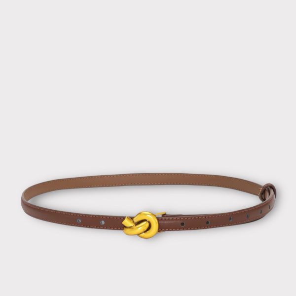 oplisse knot belt dark brown