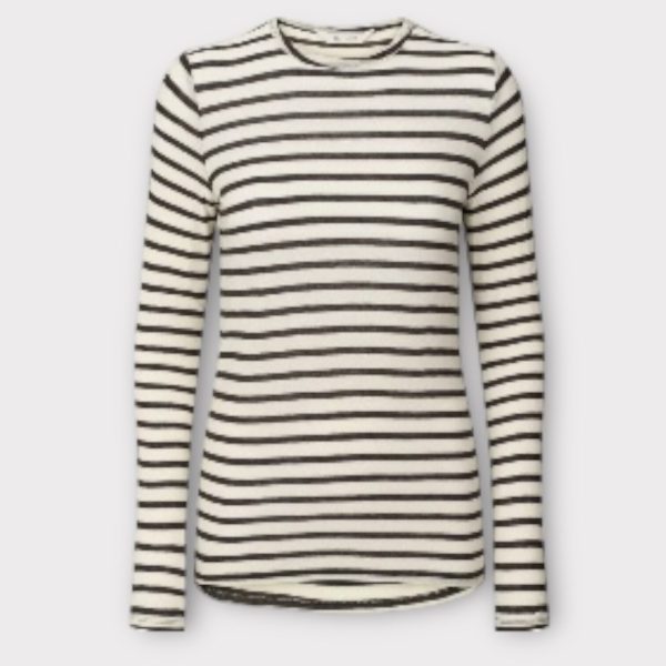 gai & lisva thyra stripe top dark grey