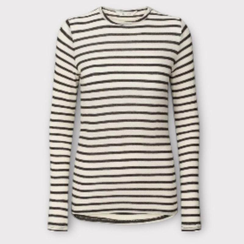 gai & lisva thyra stripe top dark grey