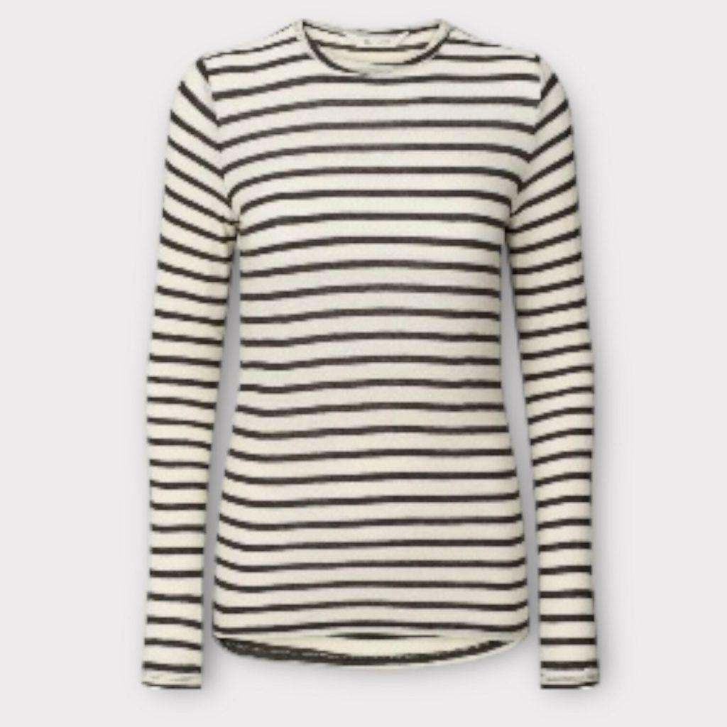 gai & lisva thyra stripe top dark grey