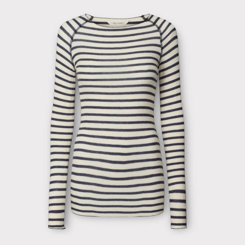 gai & lisva amalie blue denim stripe