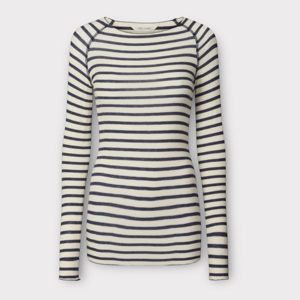 gai & lisva amalie blue denim stripe