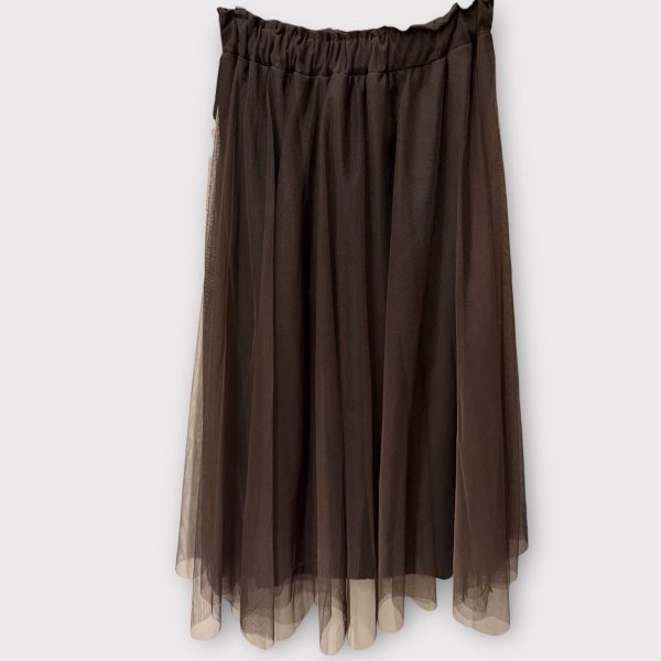 tulle skirt mokka brown