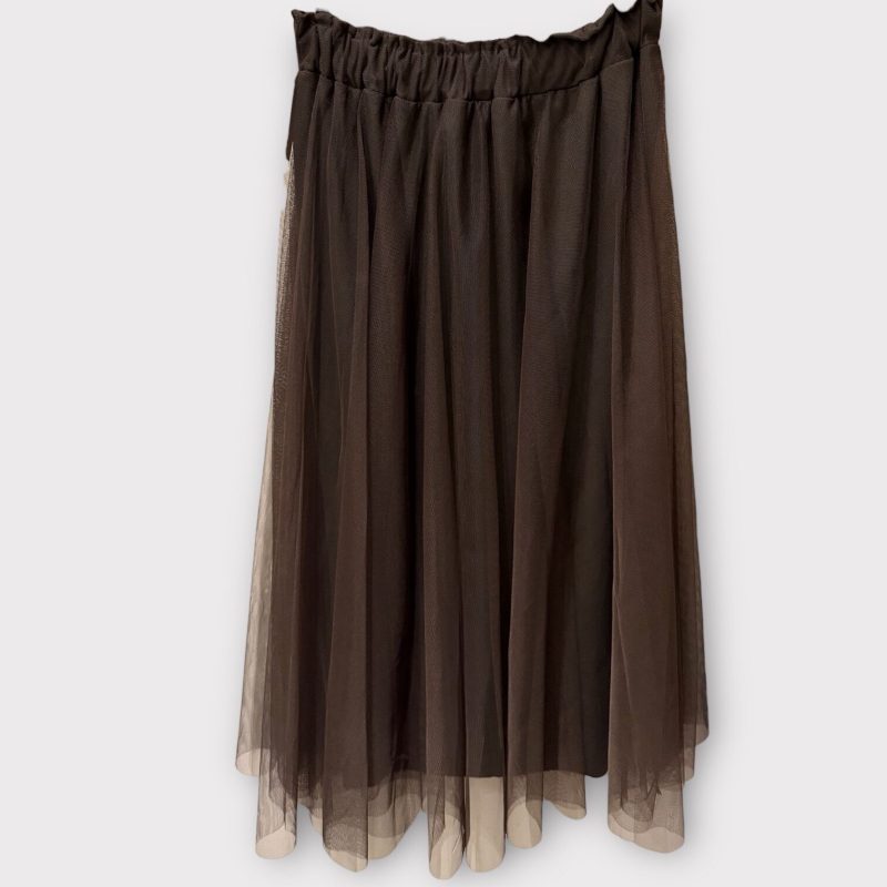 tulle skirt mokka brown