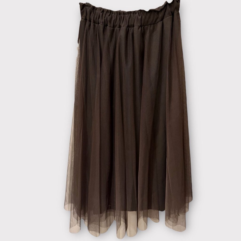 tulle skirt mokka brown