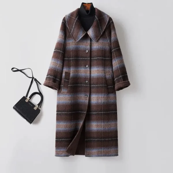 Wool Check Coat