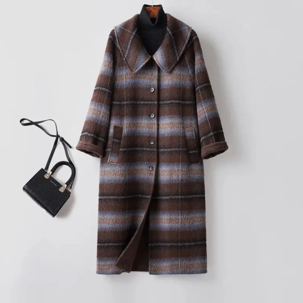 Wool Check Coat
