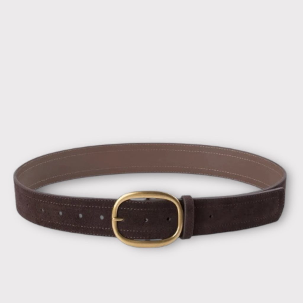 Plisse Celma Belt Dark Brown