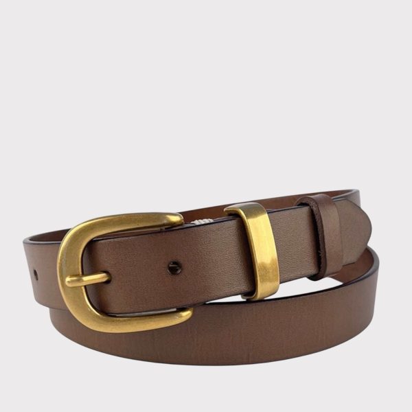 plisse akanel belt light brown