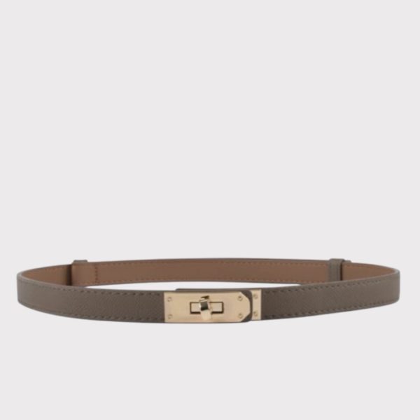 plisse ringo belt taupe-gold