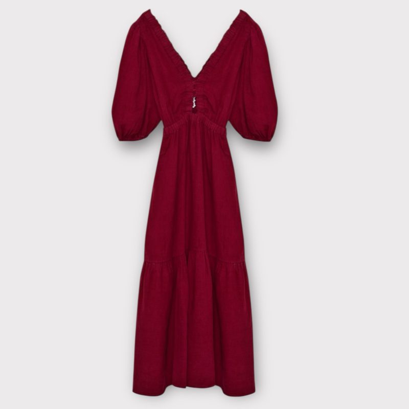the new society crimson dress wine